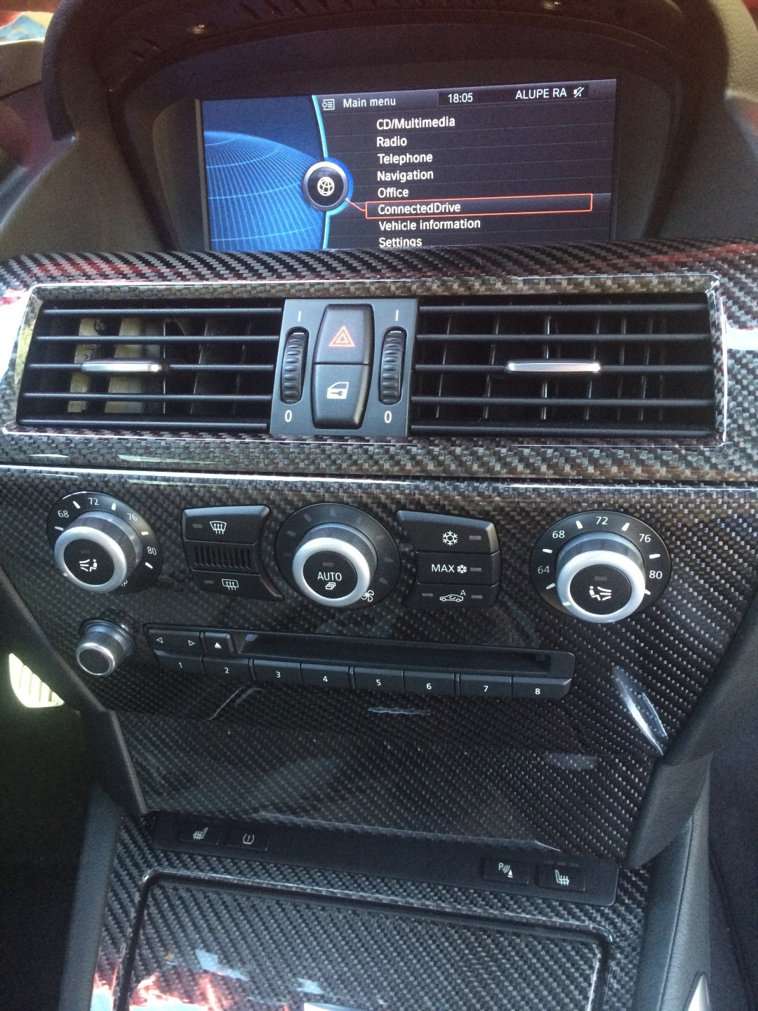 BMW E92 CENTER CONSOLE TRIM SILVER (CIC iDRIVE) main image 1